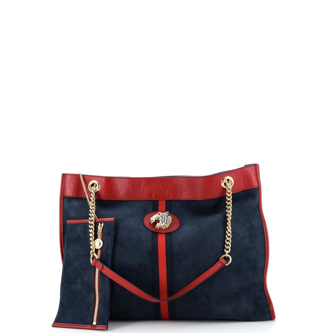 Rajah Chain Tote Suede Large