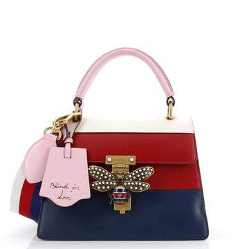 Queen Margaret Top Handle Bag Colorblock Leather Small