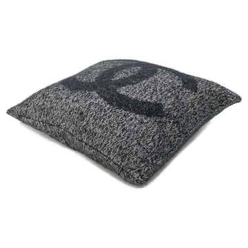 CHANEL CC Logo Cushion Black Cashmere94% Silk6%
