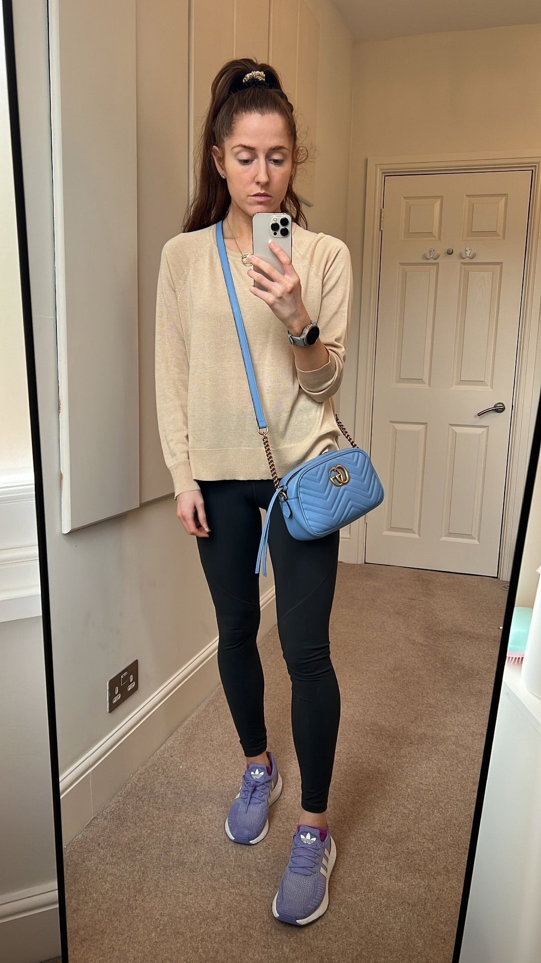 Gucci GG Pale Pink Marmont Small Shoulder Bag (RRP £1340)