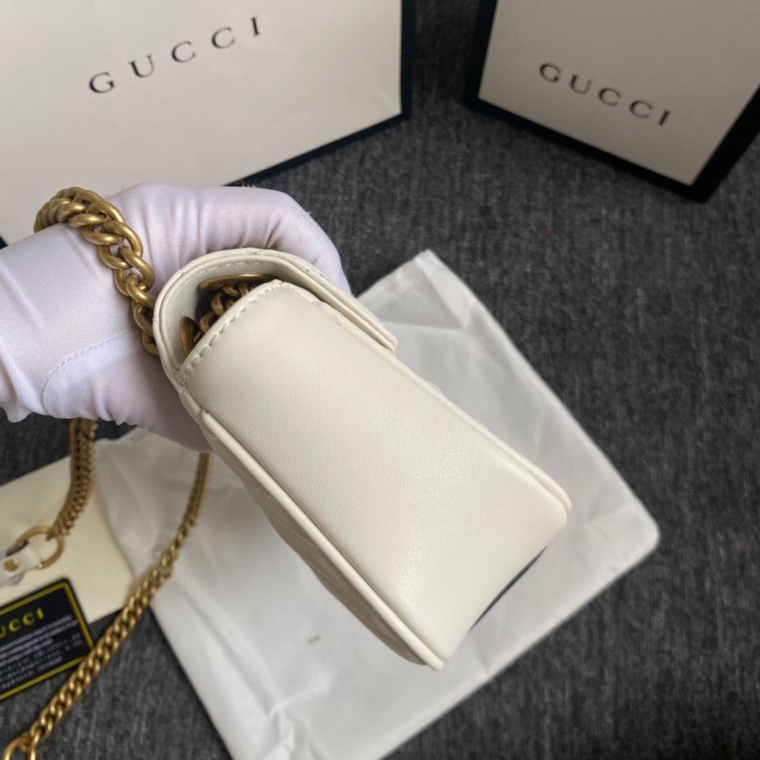 Makersluxe - Marmont Shoulder Messenger Bag White