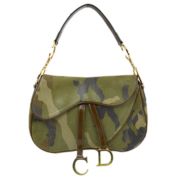 Christian Dior 2000 John Galliano Camouflage Double Saddle Handbag