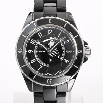 Chanel Mademoiselle J12 La Pausa 38MM Watch H7609 Black