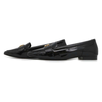 CHANEL CC Logo Pointed Toe Pumps BlackG45292 Patent Leather Size 39C