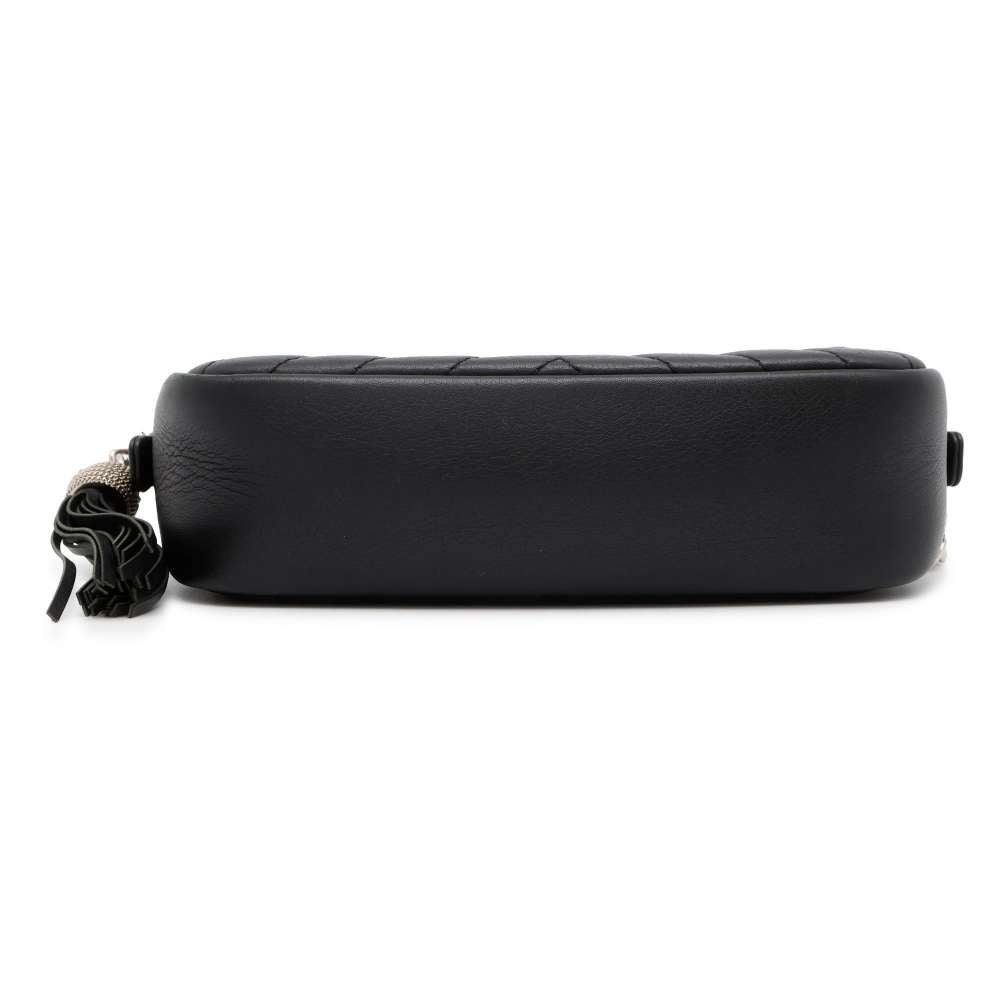 CHANEL Chevron ChainShoulder Bag BlackA57617 Leather