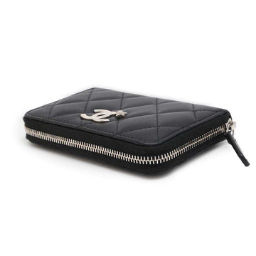 CHANEL CC Logo Star Coin Purse BlackAP3728 Lambskin