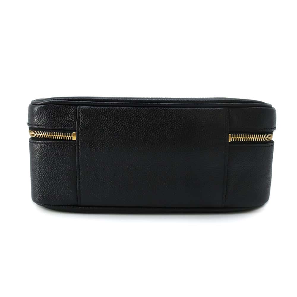 CHANEL top handle vanity bag BlackA07061 Caviar Leather