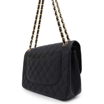 CHANEL Matelasse Double Flap ChainShoulder BlackA58600 Caviar Leather Size 30