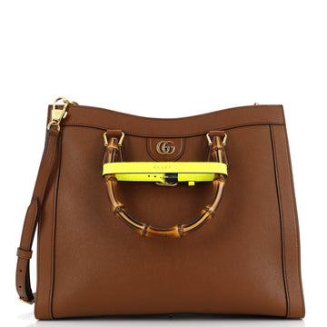 Diana NM Bamboo Handle Tote Leather Medium