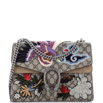 Dionysus Bag Embroidered GG Coated Canvas Medium