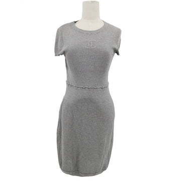 Chanel 2009 Spring CC stitch ribbed short-sleeved dress #36