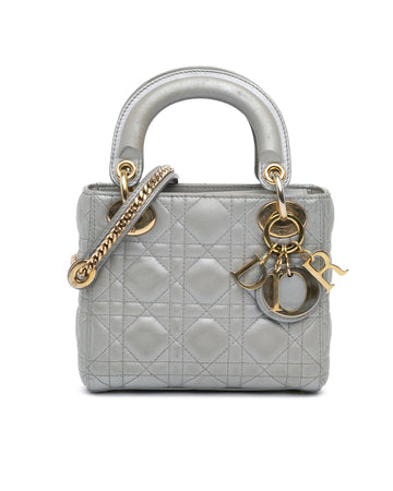 Lady Dior Mini Bag Grey