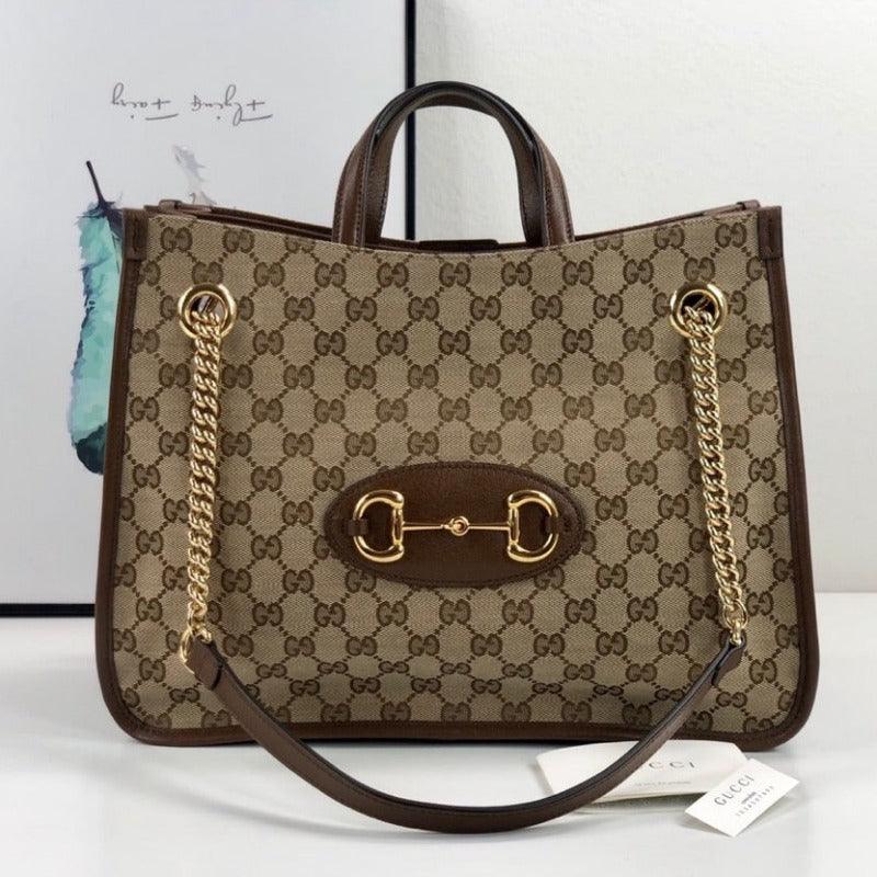 Makersluxe - Horsebit Canvas Tote Bag Brown
