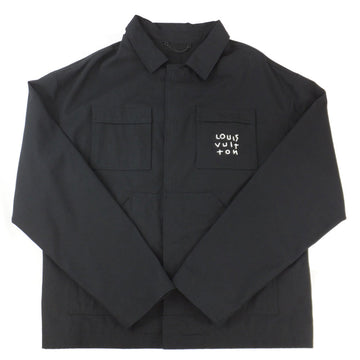 Louis Vuitton jacket logo BK size 48 cotton 100% men's fashion black RM222M N22 HNB26W men's dress