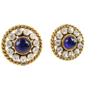?Suale  OFF?Chanel CHANEL Earring G   Rhinestone Blue 23  31.5g  ?Supersale? A-rang Earring   & Buy