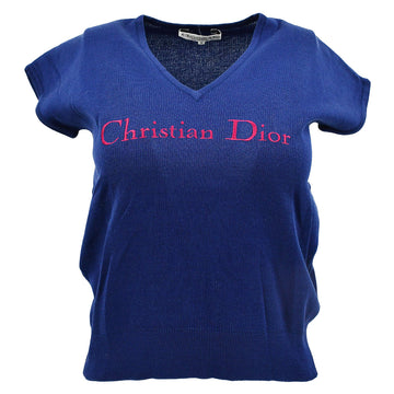 Christian Dior 1980s T-shirt Tops Blue #M