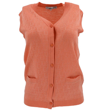Christian Dior 1980s Trotter-jacquard V-neck vest #L