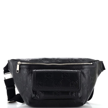 Front Pocket Belt Bag GG Embossed Perforated Leather