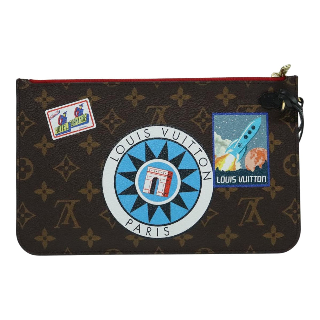 Louis Vuitton Neverfull Pouch  Canvas Clutch Bag ()
