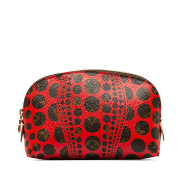 LOUIS VUITTON Cosmetic Pouch in Monogram Red Brown M47347