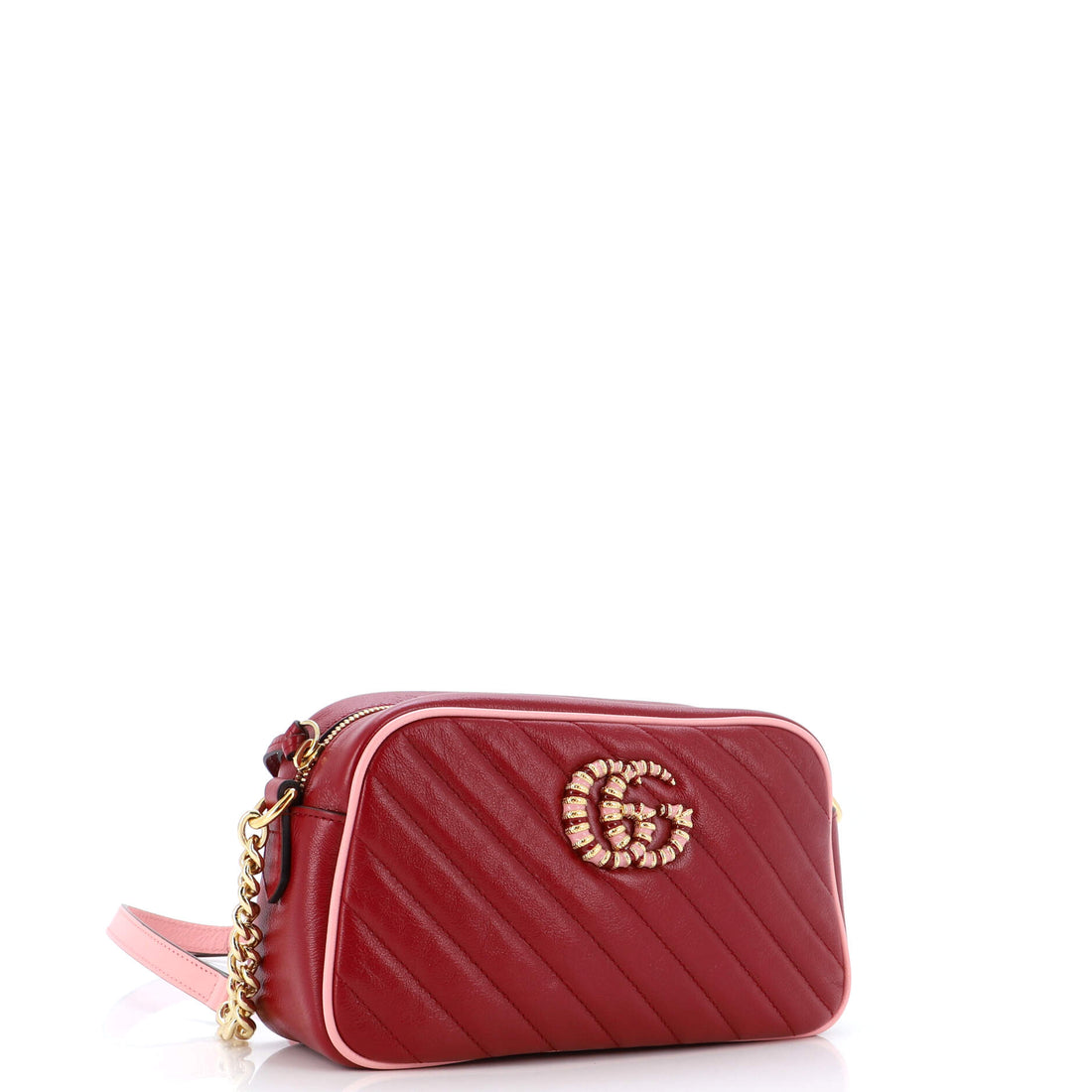 GG Marmont Shoulder Bag Diagonal Quilted Leather Small