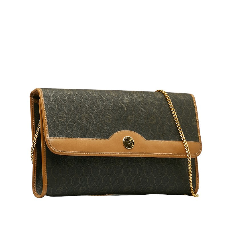 Dior Dior Vintage Shoulder Bag PVC/Ledger Black Beige Ladies Parish Market Shop