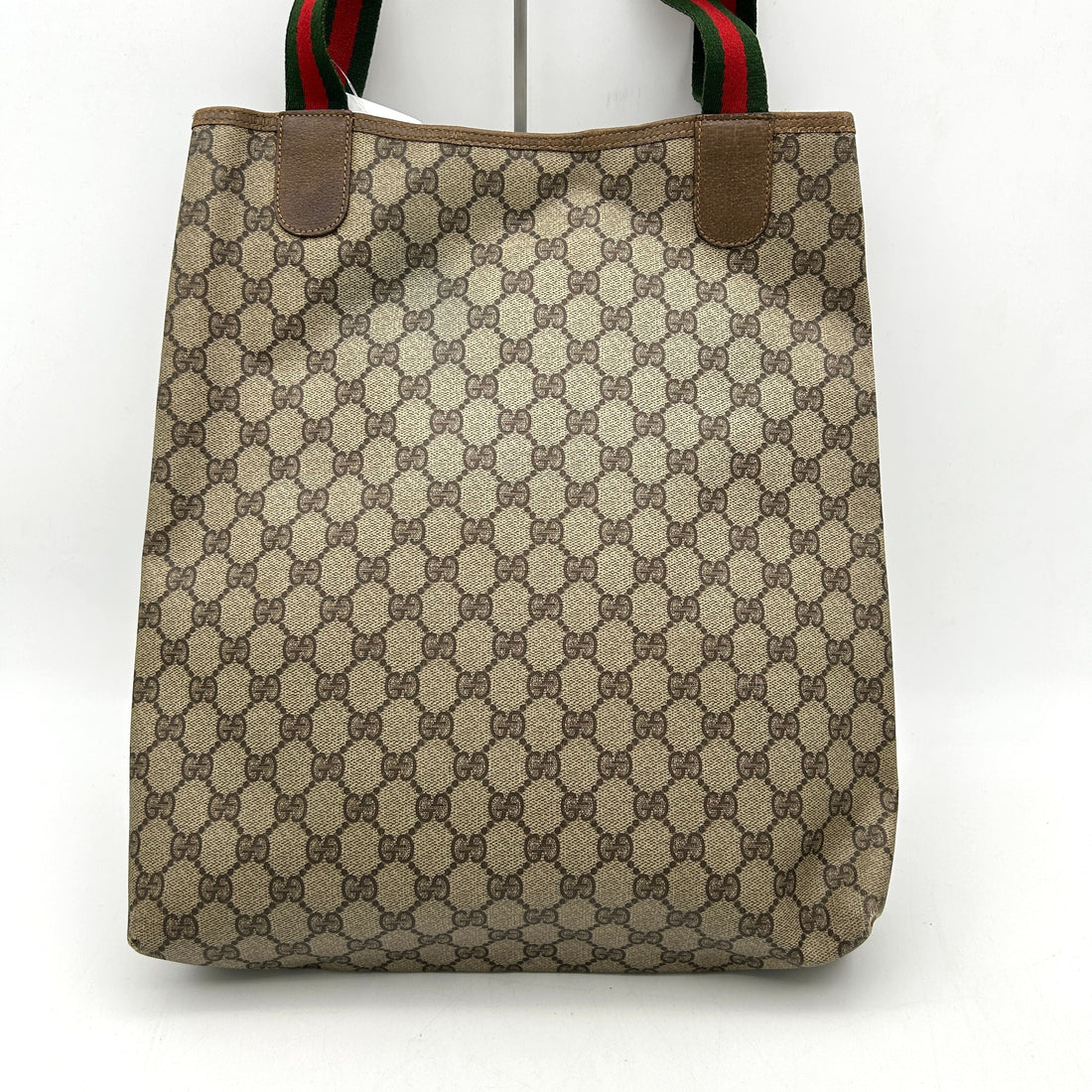 GUCCI GG Canvas Web Sherry Line Tote Bag Beige Red Green gu9910hd