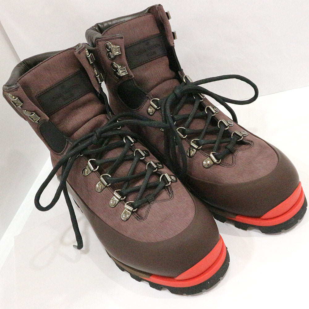 Louis Vuitton Shoes Tracg Boots  8  JP Approximately 26.5cm Equivalent Purple/Red Color Leather Laver  Fashion Mens Fashion Changing Bands Preservation Bags Box