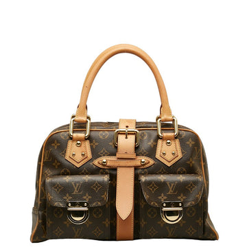 Louis Vuitton Monogram Manhattan GM Handbag M40025 Brown PVC Leather  Louis Vuitton