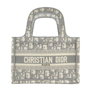 Christian Dior Book Tote Mini Bag Linen Grey