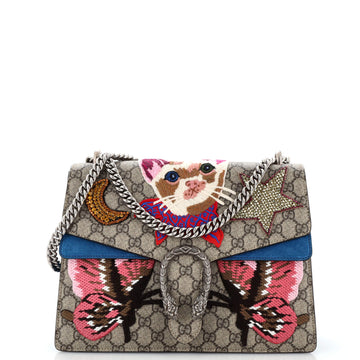 Dionysus Bag Embroidered GG Coated Canvas Medium