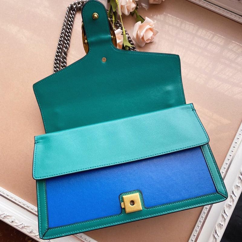 Makersluxe - Dionysus Shoulder Bag Blue/Green