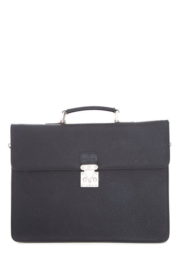 Louis Vuitton Black Taiga Porte-Documents Briefcase