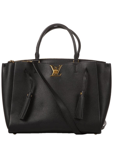 Louis Vuitton Black Calfskin Leather Lockme Tassels Tote ( )
