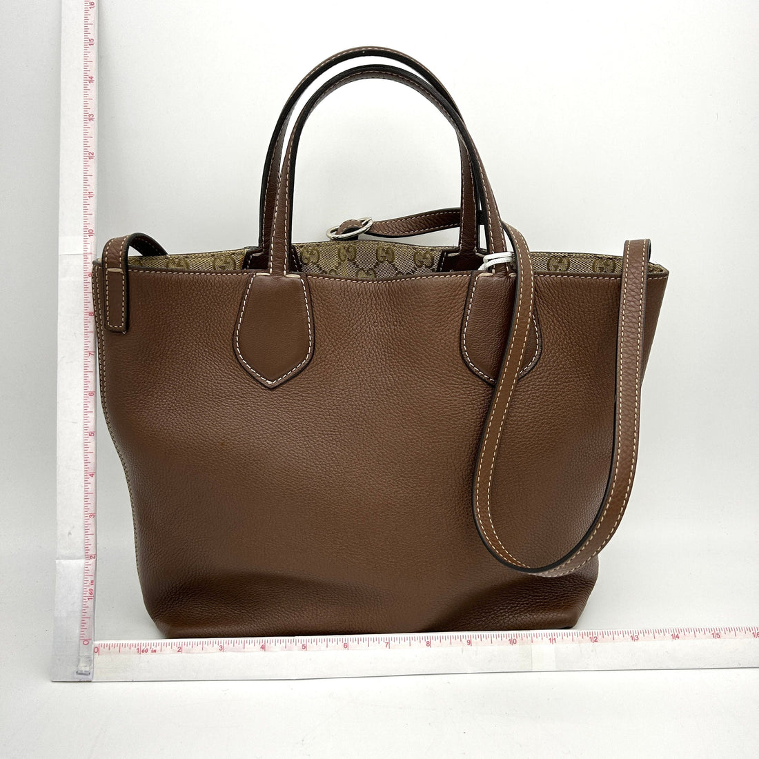 Gucci Brown Leather Shoulder Bag Medium LA9589
