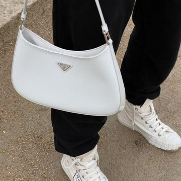 Makersluxe - Cleo Small Shoulder Bag White