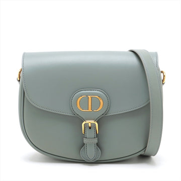 Christian Dior Bobby Leather Shoulder Bag Gr ay