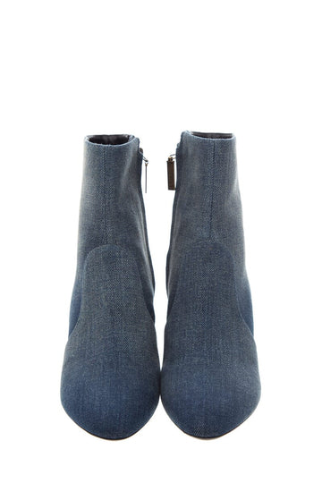 Saint Laurent Denim Heel Booties SZ 38