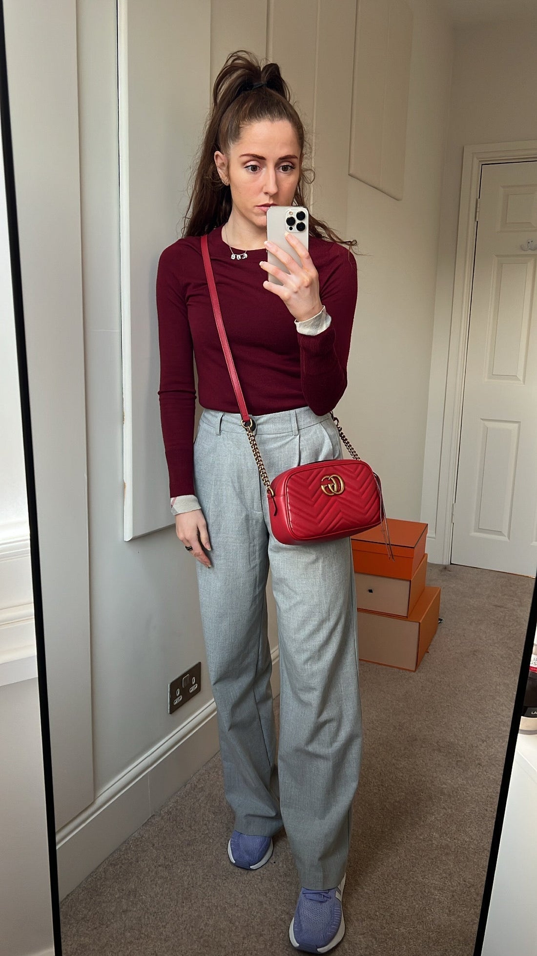 Gucci GG Red Marmont Small Shoulder Bag (RRP £1,340)