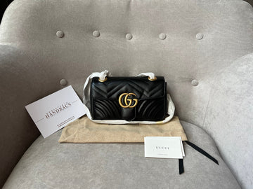 Gucci GG Black Marmont Mini Shoulder Bag (RRP £1,890)