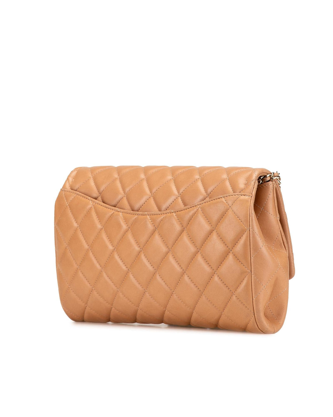 Quilted Lambskin Leather Clutch with Chain and CC Turn-Lock Closure