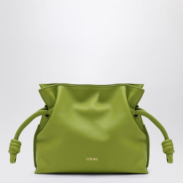 Loewe Mini Meadow Green Leather Flamenco Clutch Women