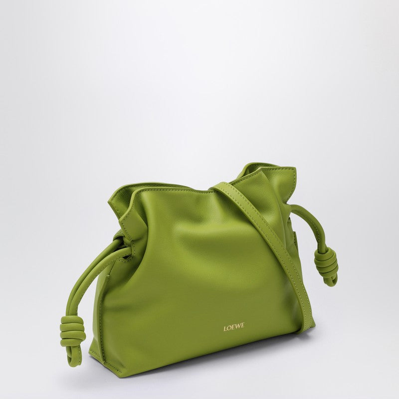 Loewe Mini Meadow Green Leather Flamenco Clutch Women