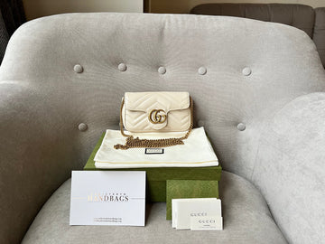 Gucci GG White Marmont Super Mini Shoulder Bag (RRP £875)