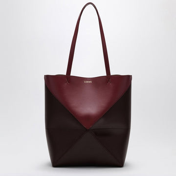 Loewe Puzzle Fold Tote Crimson/Dark Bordeaux Bag Women