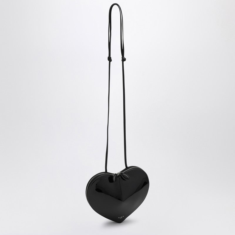 Alaia Black Patent Leather Le Coeur Bag Women