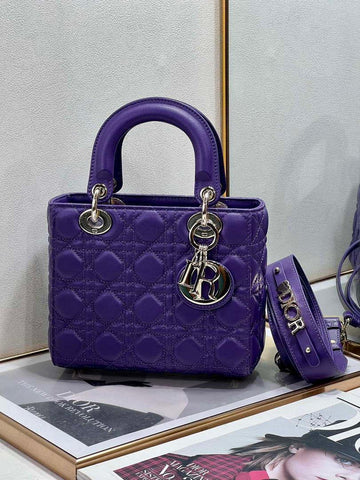 Makersluxe - Small Lady My ABCD Bag Lambskin Purple