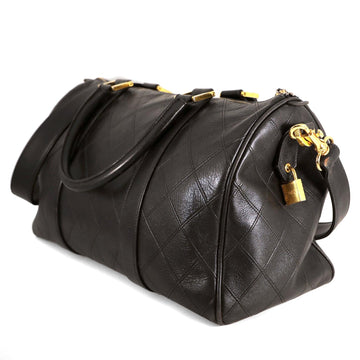 Chanel Black Leather Vintage Speedy Bag