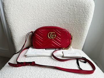 Gucci GG Red Marmont Small Shoulder Bag (RRP £1,340)