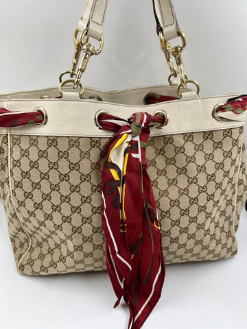 Gucci Positano Tote Bag with Scarf